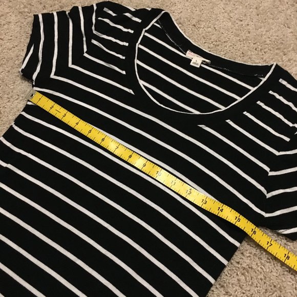 B&W Sailor Stripe Rayon Fitted Tee - Picture 12 of 16